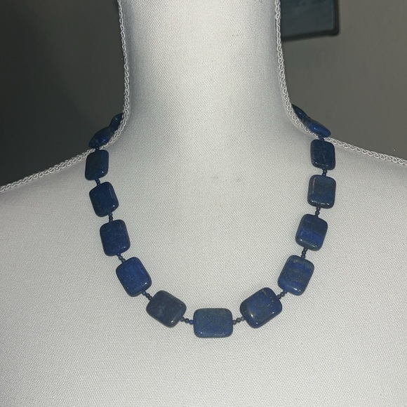 Natural Lapis Lazuli Necklace, Bracelet and Earring Set - Picture 2 of 3